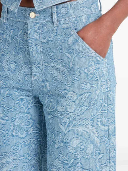 Blugi Temperley London cu model floral albastru