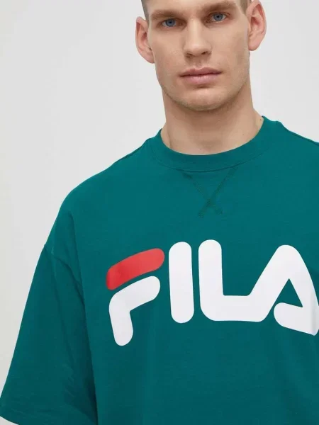 Тениска Fila Lowell с принт зелено