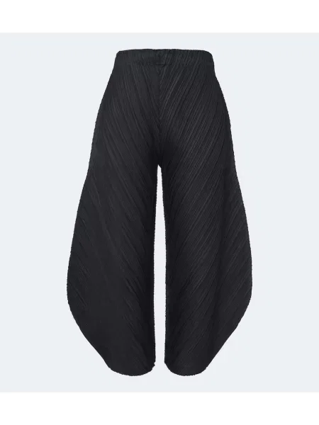 Hlače Pleats Please Issey Miyake črna