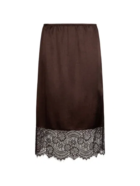 Spódnica midi Liu Jo koronkowa do kolan brązowa