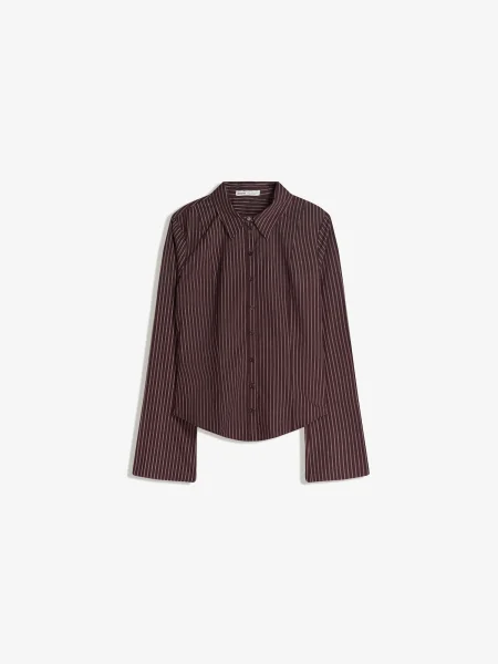 Bershka Bluza čokolada bela