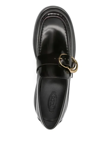 Pantofi loafer Tod's cu platformă cu cataramă negru