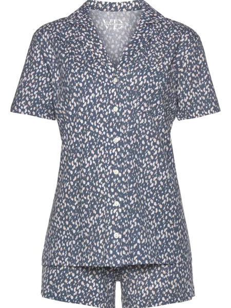 VIVANCE Pantaloni scurți Dreams albastru fumuriu / rosé alb