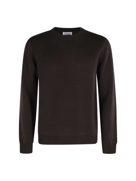 Sweter Roberto Collina brązowy