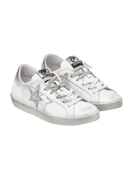 Sneakersy 2star zamszowe białe