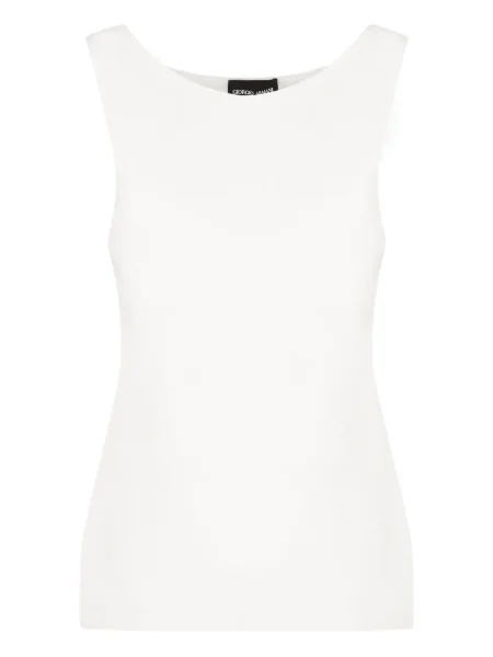 Top Giorgio Armani fără mâneci alb