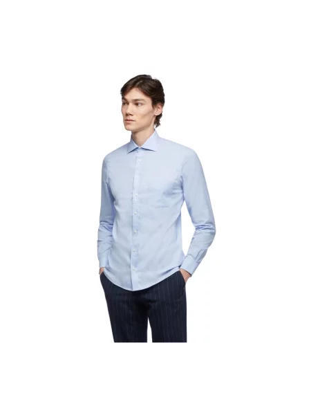 Koszula Brooks Brothers elegancka ze stretchu niebieska