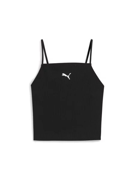 Майка спортивна PUMA Wardrobe Ess Ribbed Tank Top комбінований верх чорний