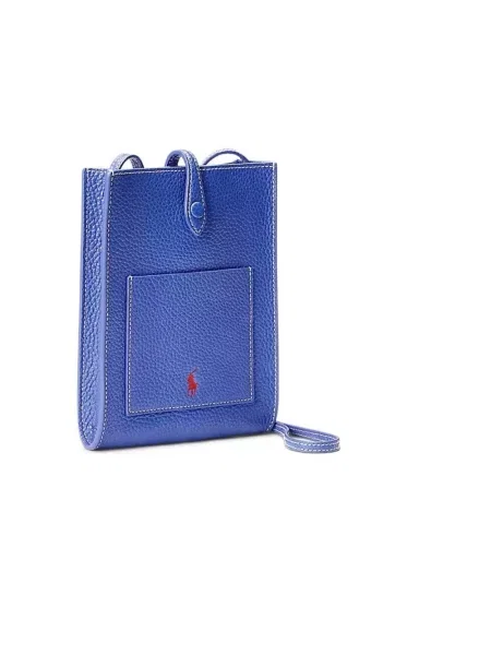 Torebka Polo Ralph Lauren skórzana fioletowa