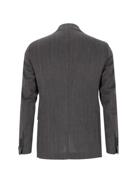 Costum Tagliatore de lână cu model herringbone gri