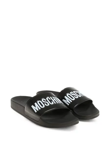 Papuci Moschino cu imagine negru