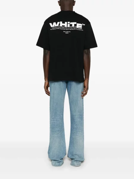 Tricou Off-white cu autograf alb