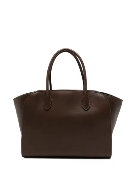 Geantă shopper The Row din piele maro