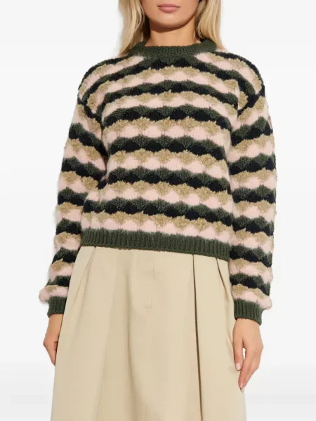 Pulover Moncler Grenoble cu dungi roz