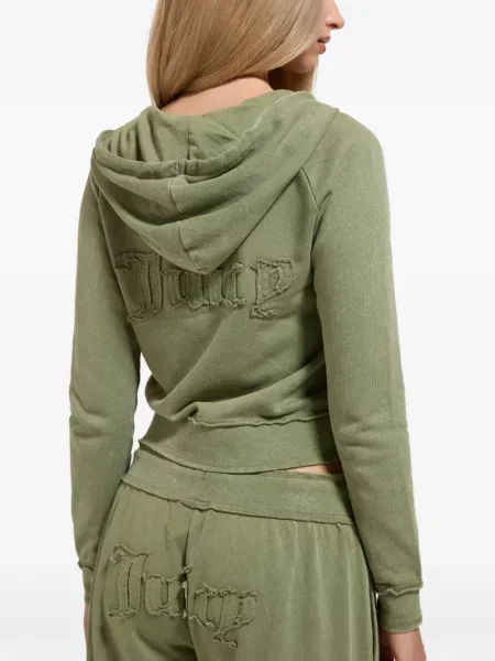 Fleece hoodie Juicy Couture με απλικέ πράσινο
