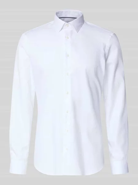 Super krój slim fit koszula biznesowa z kołnierzykiem kent Jake*s biała