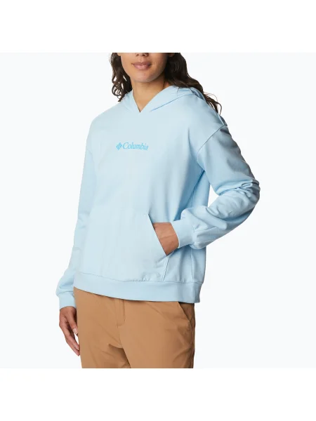 Bluză de antrenament pentru femei Columbia Logo III French Terry albastră