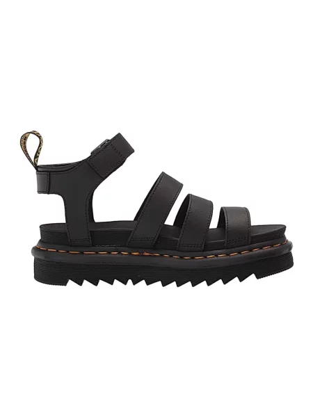 Trampki Dr. Martens skórzane na platformie czarne