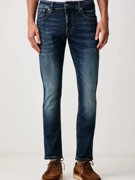 Tommy Jeans blugi slim fit pentru bărbați albastru