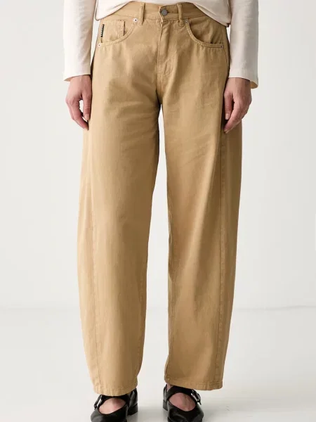 Haveone blugi relaxed fit pentru femei bej