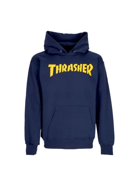 Bluza z kapturem Thrasher z nadrukiem niebieska