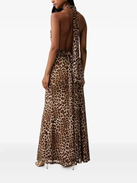 Rochie Bardot cu imagine cu model leopard