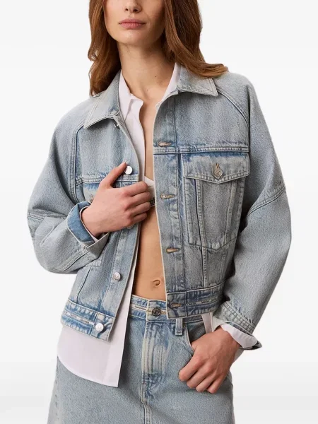 Geacă de blugi Calvin Klein albastru