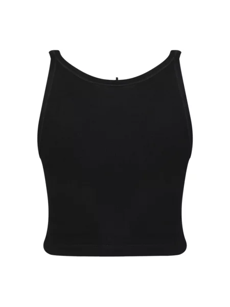 Top Palm Angels z nadrukiem elegancki czarny
