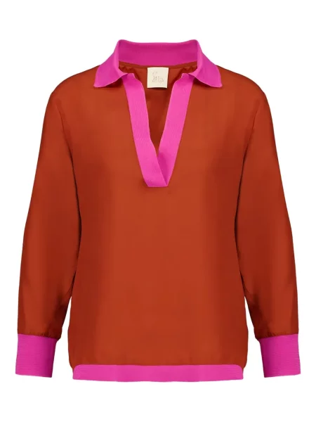 Bluză Paula cu decolteu în V roșu