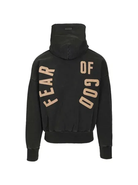 Суичър с качулка Fear Of God с принт черно