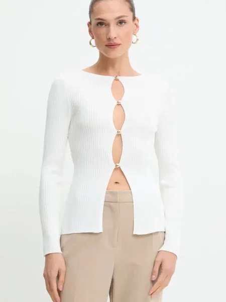 Bardot cardigan light alb
