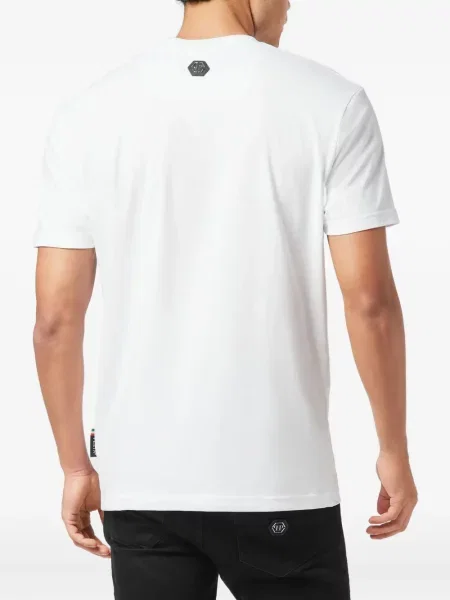 Tricou Philipp Plein cu imagine alb