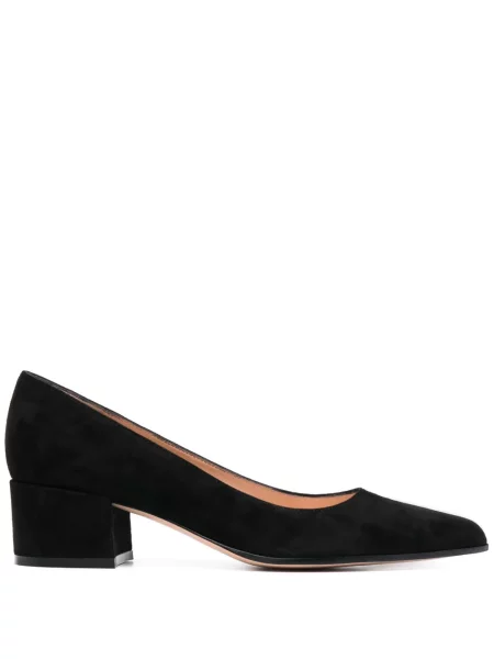 Pantofi cu toc Gianvito Rossi din piele de căprioară negru