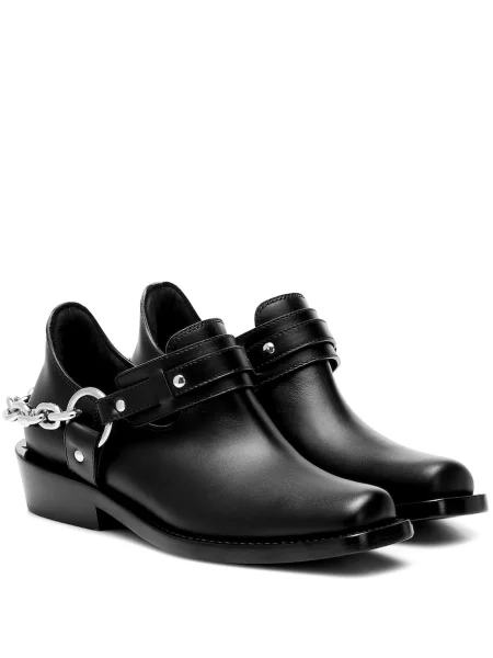 Cizme scurte Rabanne din piele negru