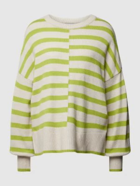 Sweter z dzianiny o kroju oversized ze wzorem w paski model ‘Bitte’ Fransa