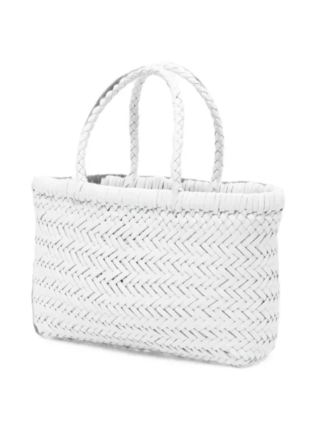 Geantă shopper Dragon Diffusion din piele alb