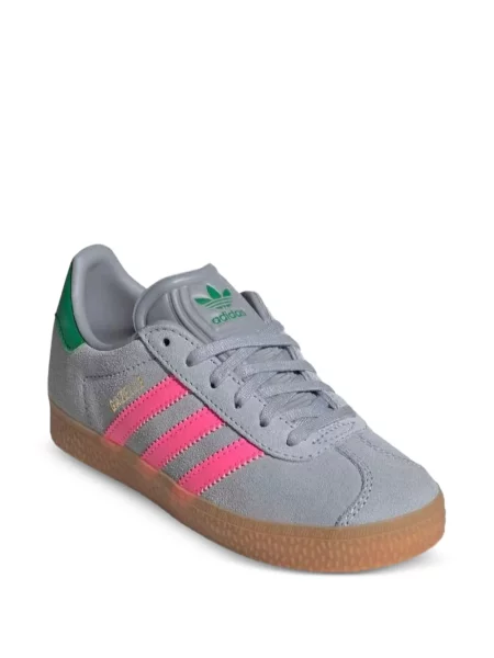 Sneakerși Adidas Gazelle cu dungi cu autograf gri