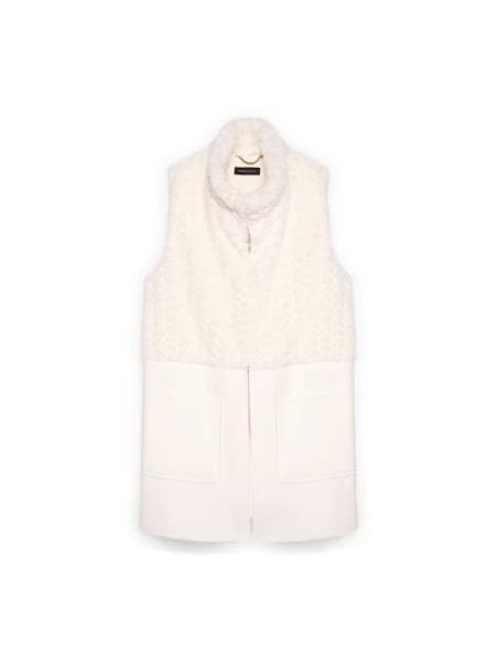 Długa kamizelka Fiorella Rubino biała