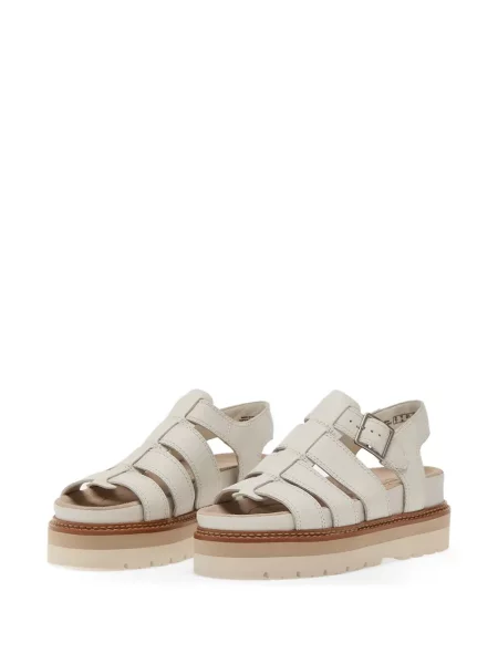 Sandale Clarks cu platformă cu cataramă alb