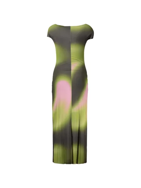 Rochie maxi Desigual cu imagine cu imprimeu abstract verde