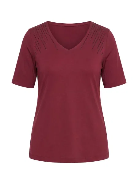 Ulla Popken Tricou vin roșu