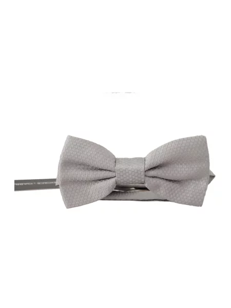 Jedwabny krawat Dolce And Gabbana szary