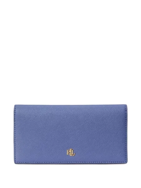 Portofel Lauren Ralph Lauren din piele cu autograf albastru