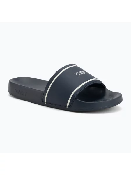 Шльопанці Tommy Jeans Poolslides dark night navy темно-сині