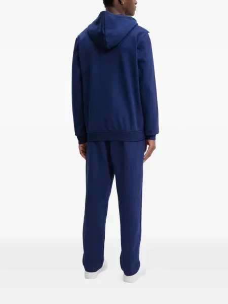 Pantaloni Adidas tricotate cu autograf alergare albastru