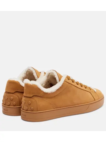 Sneakerși Tod's din piele de căprioară maro