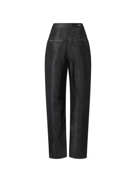 Pantaloni Alberta Ferretti cu talie înaltă negru
