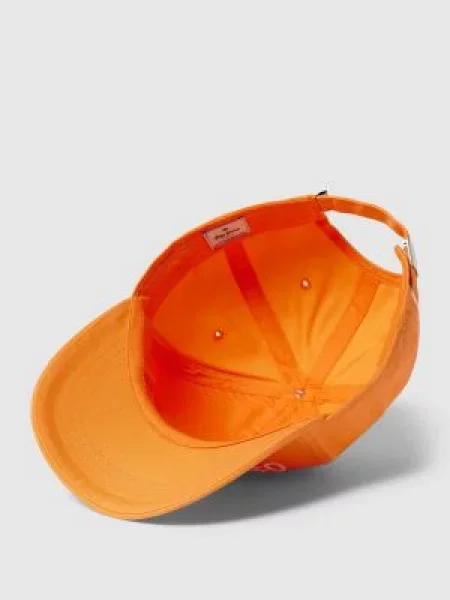 Czapka z daszkiem i wyhaftowanym logo model ‘WALLY’ Pepe Jeans pomarańczowa