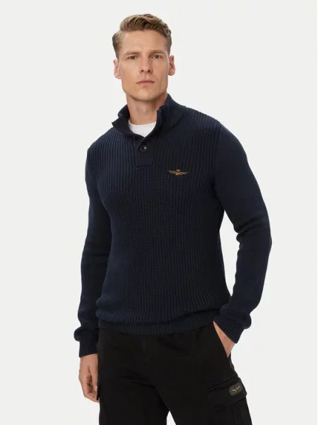 Aeronautica Militare Pulover Bleumarin