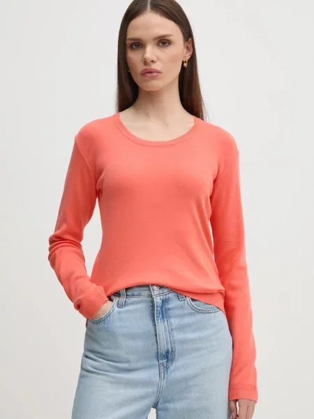 Пуловер United Colors of Benetton от лека материя сиво